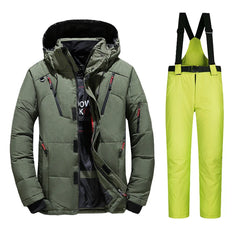 New Ski Suit Men Winter Snow Parkas Warm Windproof Outdoor Sports Skiing Down Jackets and Pants Male Snowboard Wear Overalls 50145958428972|50145958461740|50145958494508|50145958527276|50145958953260|50145958986028|50145959018796
