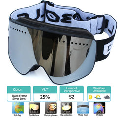 Magnetic Ski Goggles Double Layer Polarized Lens Skiing Anti-fog UV400 Snowboard Goggles Men Women Ski Glasses Eyewear