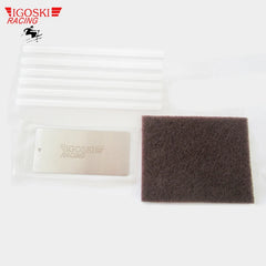 ski metal wax scraper polish pad ptex candle sitcks set for removal of excess wax from skis and snowboards tuning snowboarding