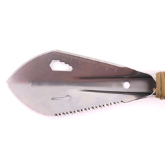 Outdoor Camping Survival 7-in 1 Stainless Steel 420 Garden Multifunctional Mini Shovel with Rope Handle Carrying Pouch