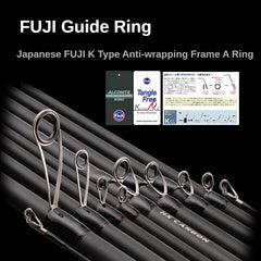 PURELURE WILD 1-Piece Rod All Fuji SIC Guide Rings Pike Rod Black Bass Rod Cork Handle Toray T1100G Cloth Zander