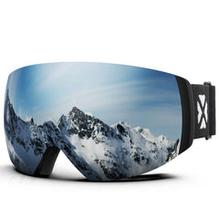 JULI Professional Magnetic Ski Goggles Double Layers Lens Anti-fog UV400 Big Ski Mask Glasses Snowboard Goggles For Men Women