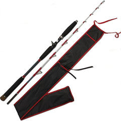 1.58m 5.2 feet Solid Tip Boat Fishing Rod spinning hunting rod FRP strong casting 2 sections slow jigging female trolling rod XH