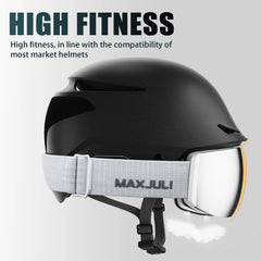 JULI Professional Magnetic Ski Goggles Double Layers Lens Anti-fog UV400 Big Ski Mask Glasses Snowboard Goggles For Men Women