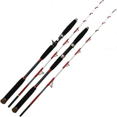 1.58m 5.2 feet Solid Tip Boat Fishing Rod spinning hunting rod FRP strong casting 2 sections slow jigging female trolling rod XH
