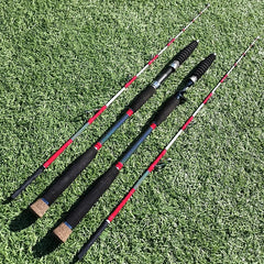 1.58m 5.2 feet Solid Tip Boat Fishing Rod spinning hunting rod FRP strong casting 2 sections slow jigging female trolling rod XH