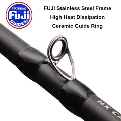 PURELURE WILD 1-Piece Rod All Fuji SIC Guide Rings Pike Rod Black Bass Rod Cork Handle Toray T1100G Cloth Zander