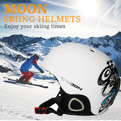MOON Hot Sale Ski Helmet Integrally-molded Skiing Helmet For Adult and Kids Snow Helmet Safety Skateboard Ski Snowboard Helmet