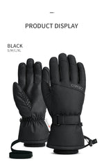 Copozz Men Women Winter Ski Gloves Waterproof Ultralight Snowboard Gloves Motorcycle Riding Snow Keep Warm Windproof Gloves