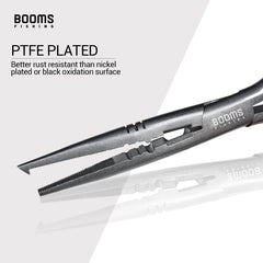 Booms Fishing F03 Fisherman's Fishing Pliers 23cm Long Nose Hook Remover Tool Stainless Steel Line Cutter Scissors Fishing Tongs