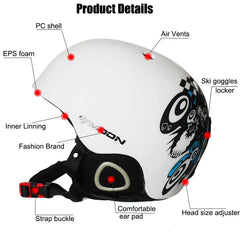 MOON Hot Sale Ski Helmet Integrally-molded Skiing Helmet For Adult and Kids Snow Helmet Safety Skateboard Ski Snowboard Helmet