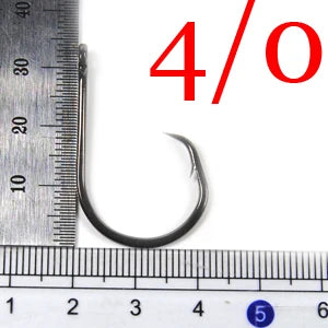 Bimoo 50pcs Circle Hook for Fishing High Carbon Steel Saltwater Fishhook 1 1/0 2/0 3/0 4/0 5/0 6/0 7/0 8/0 9/0 10/0 Sea Fishhook