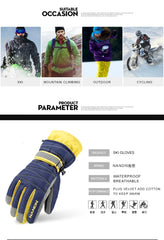 2024 Winter Warm Mountain Snowboard Ski Gloves men women Cold Snow Skiing Mittens Waterproof Snowmobile Handschoemen Air+ 5002