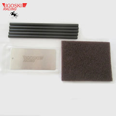 ski metal wax scraper polish pad ptex candle sitcks set for removal of excess wax from skis and snowboards tuning snowboarding