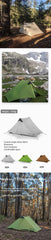 LanShan 2 3F UL GEAR 2 Person 1 Person Outdoor Ultralight Camping Tent 3 Season 4 Season Professional 15D Silnylon Rodless Tent