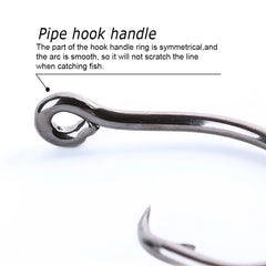 Bimoo 20pcs Black Red Fishhooks High Carbon Steel Saltwater Sport Offset Circle Hooks Fishing Hooks Tackle 1/0 2/0 3/0 4/0 5/0