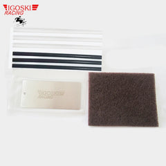 ski metal wax scraper polish pad ptex candle sitcks set for removal of excess wax from skis and snowboards tuning snowboarding