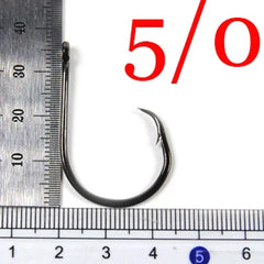 Bimoo 50pcs Circle Hook for Fishing High Carbon Steel Saltwater Fishhook 1 1/0 2/0 3/0 4/0 5/0 6/0 7/0 8/0 9/0 10/0 Sea Fishhook
