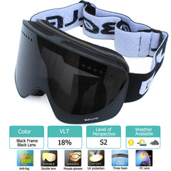 Magnetic Ski Goggles Double Layer Polarized Lens Skiing Anti-fog UV400 Snowboard Goggles Men Women Ski Glasses Eyewear