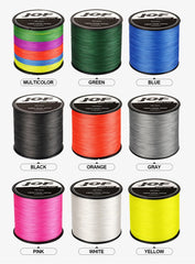 JOF 4 Strands Japan Braided Fishing Line Multifilament PE Line 100M 300M 500M 1000M Strong Power Wire 8-80LB Carp Accessories