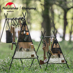 Naturehike Camping Accessories Picnic Canvas Storage Bag 156g/272g Triangle Layered Multi Pocket Rack Side Hanging Bag Travel