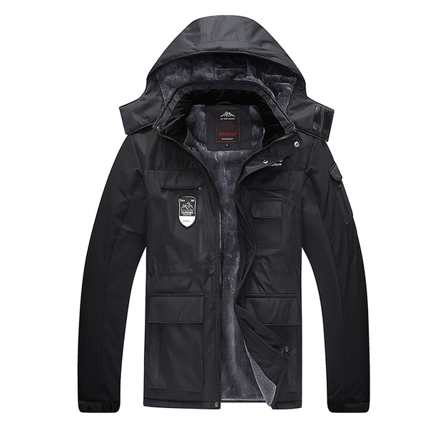 Winter Thickened 150.00kg Plus-Size Snow Parka Fat Guy Cotton-Padded Jacket