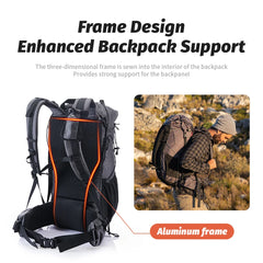 Naturehike Climbing Backpack 60+5L Camping Backpack Travel Bag Large Capacity Mountaineering Backpack With Rain Cover