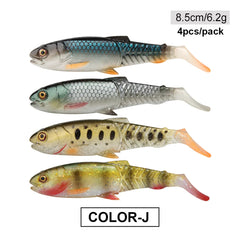 Spinpoler Predator Soft Fishing Lure Swimbait Paddle Tail Silicone Cannibal Artificial Bait Open Mouth Jig Head Bass Sea Wobbler