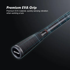 Goture WARRIOR Travel Fishing Rod High Quality 24T+30TCarbon Fiber 4-piece Spinning Casting Rods ML/M/MH Power for Fishing