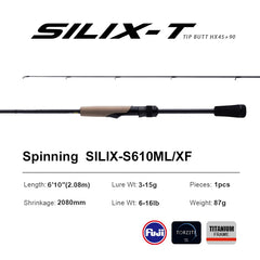 PURELURE SILIX-T 1-Piece Rod Fuji Torzite Rings Extra Fast Action Zander Bass Pike Rod Cork Handle Toray T1100G and M40X Cloth