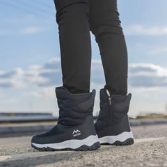 Unisex Boots Plush Warm Snow Boots Fashion High Top Casual Cotton Shoes for Men Anti Slip Platform Boots Couple Winter Botas2025