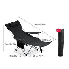Niceway Foldable Chair Camping Portable Outdoor Single Lazy Chair Backrest Cushion