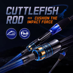 SOLOKING AUGURS  Jigging Rod for Octopus Squid Fishing Rod Tianium Tip with Fuji O Ring Cuttlefish Light Weight 1.55M/1.75M