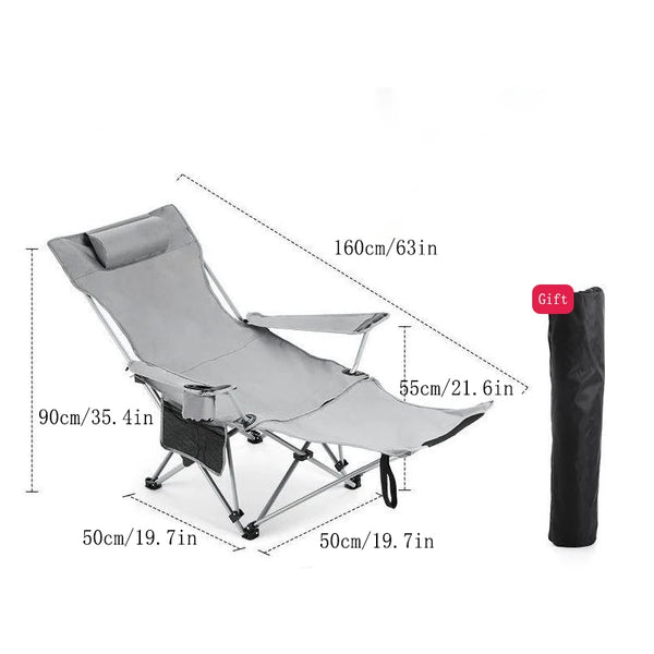 Niceway Foldable Chair Camping Portable Outdoor Single Lazy Chair Backrest Cushion