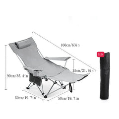 Niceway Foldable Chair Camping Portable Outdoor Single Lazy Chair Backrest Cushion