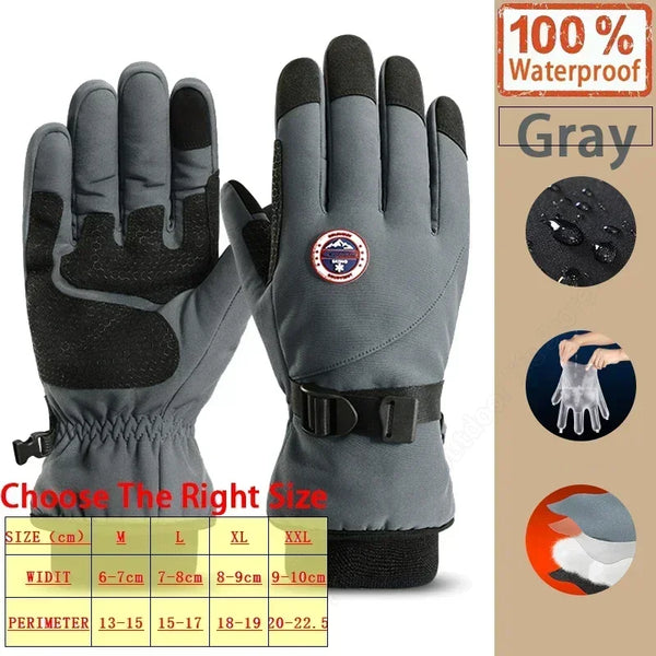 Winter Men Women Gloves TouchScreen Waterproof Windproof Gloves Outdoor Sports Warm Cycling Snow Ski Gloves Full Finger Non-slip