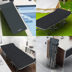 Camping Cot for Adults with Cushion Comfortable, Tent Folding Cot for Sleeping, Lightweight Folding Bed with Carry Bag Supports