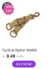 Carabiner High Strength Nylon Key Hook MOLLE Webbing Buckle Hanging System Belt Buckle Hanging Camping Hiking Accessories