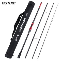 Goture WARRIOR Travel Fishing Rod High Quality 24T+30TCarbon Fiber 4-piece Spinning Casting Rods ML/M/MH Power for Fishing