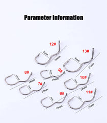 FTK High Carbon Steel Fishing Hooks 12Pcs/Pack Automatic Flip Sharp with ring 6-13# Barbed Fishhook for Carp Fishing Accessories