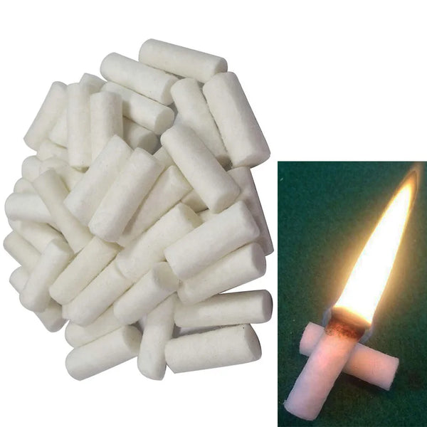 30/60Pcs Fire Starter Cotton Stick Mini Portable Emergency Outdoor Tools Camping Hiking Fireplace,Campfires,Pit Wood