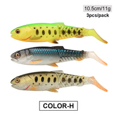 Spinpoler Predator Soft Fishing Lure Swimbait Paddle Tail Silicone Cannibal Artificial Bait Open Mouth Jig Head Bass Sea Wobbler