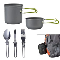Camping Cookware Set, Outdoor Pan Set, Tourist Dishes, melon, Kitchen Equipment, Trekking Utensils, Picnic Picnic