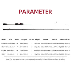 FISHINGFANS Squid Lure Egi Rod 832M/ML Squid Size high carbon Egging fishing rod Rod Spinning Rod light carbon egging rod