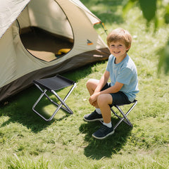 Outdoor Aluminium Alloy Portable Folding Picnic Camping Stool Mini Storage Fishing Chair Ultralight Furniture