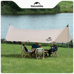 Naturehike 4-6 Person Windproof Large Awning Camping Tent with fishing Hiking Outdoor Tourism Beach Pergola SunShelter Tarp Rain