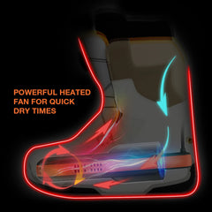XCMAN Shoe and Boot Dryer for Ski Boots, With Integrated Fan and Heater-Ultra Silent | 12V Cigarette Lighter Adapter