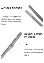 Widesea Camping Titanium Tea Cup Clip Outdoor Ultralight Steak Lid Barbecue Antiscalding Tea Tweezer Tableware Toast Tongs