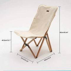 Picnic Fishing Leisure Chair Portable Canvas Wood Folding Butterfly Chair Foldable Camping Chair Outdoor Furniture