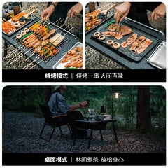 Naturehike-Folding Camping IGT Table Portable Camp BBQ Grill Table Removable Outdoor Picnic Fishing Camping Table CNK2300CW014